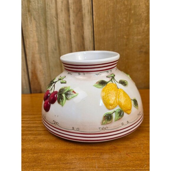 Handcrafted Ceramic Fruit Motif Lamp Shade Base - Picture 4 of 7